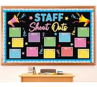 Staff Shout Outs Bulletin Board Decorations Colorful Back to School Bulletin Board Set Appreciation and Recognition DIY Craft Cutouts for Classroom Office Door Wall Decor Supplies