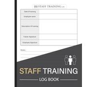 Staff Training Log Book: Employee training record for health safety and environmental compliance.