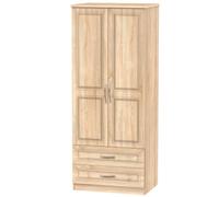 Stafford 2 Door 2 Drawer Wardrobe In Bardolino Oak (Ready Assembled)