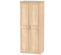 Welcome Furniture Ready Assembled Devon 2ft6in Plain Wardrobe - Bardolino Oak, Brown
