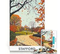 Stafford Autumn Park Teenager Jigsaw Puzzles 1000 Pieces Strengthen Recall Simple Fun Quality Edge Memorable Gift 38x26cm