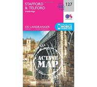 Landranger Active 127 Stafford & Telford, Ironbridge Map With Digital Version - Pink, Pink One Size