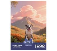 Staffordshire Bull Terrier, 1000-piece Jigsaw, Fun Family Activity And Brain Training, Great for Presents Or Artistic Display, Suitable for Ages 8+, Pet Dog, 70x50cm/1000pcs