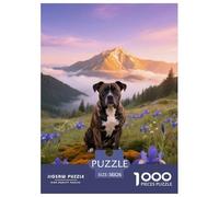 Staffordshire Bull Terrier, 1000-piece Puzzle Set, Mindful Entertainment for Quiet Evenings, Perfect for Collectors Or Creative Interiors, Suitable for Ages 14+, Pet Dog, 38x26cm/1000pcs