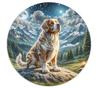 Staffordshire Bull Terrier 1000 Piece Round Puzzles for Kids And Adults Educational Games Colorful for Impossible for Unique Challenge Games 1000pcs (67.5x67.5cm)