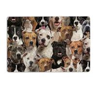 Staffordshire Bull Terrier Door Mat A Bunch Of Staffordshire Bull Terriers Staffy Gift For Dog Lover Welcome Non-Slip Mats Funny Doormat Bathroom Kitchen Front Porch Rugs Entrance 16 * 24in/40 * 60cm
