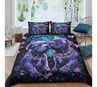 Staffordshire Bull Terrier Duvet Cover Set 3D Print Comforter Cover Bedding Quilt Cover Set Soft Microfiber Apply to Kids Teens 3-Piece With Zipper Closure Winter Soft Room Decor Double(200x200cm)