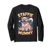 Staffordshire Bull Terrier Halloween Costume Staffie Mummy Long Sleeve T-Shirt