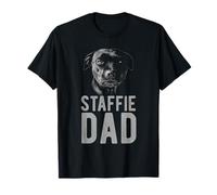Staffordshire Bull Terrier in black for men - staffie dad T-Shirt