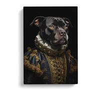 Staffordshire Bull Terrier Renaissance Canvas Wall Art Print 30x20 Inch