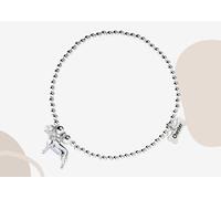 Staffordshire Bull Terrier Silver Ball Bead Bracelet - Personalised