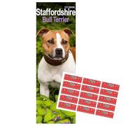 Staffordshire Bull Terrier Slim Calendar 2026 | Dog Breed Staffy Slimline Calendar | 12 Month | With Free Organisational Stickers, Plastic Free Packaging