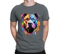 Staffordshire Bull Terrier Staffy Dog Puppy Owner Mens Womens T-Shirts Top #DNE Charcoal L