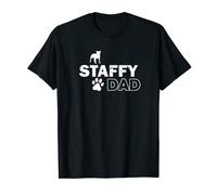Staffy Dad Funny Cute Dog Pet Owner Adopt Rescue Fathers Day T-Shirt