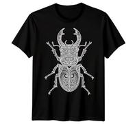 Stag Beetle Design Insect Graphic Tee Animals Mens T-Shirt Womens Unisex Tee Unisex XL Black