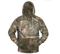 Stag Camouflage overhead hoody Warm brushed cotton inner Mens hooded hunting top (large)