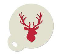 Stag Coffee Duster Cake Cupcake Cookie Drinks Stencil 350 Micron Mylar 8.5cm