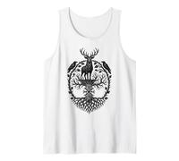 Stag Crow Raven Viking Pagan Tee Yggdrasil Helm of Awe Roots Tank Top