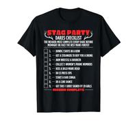 Stag Do 2026 Dares Checklist Bachelor Party Value Graphic T-Shirt, Men, Black, L