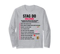 Stag Do Challenge Checklist Stag Do bachelors group party Long Sleeve T-Shirt
