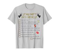 Stag Do Dares Checklist Game | Bachelor Party & Stag Night T-Shirt