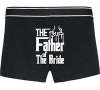 Stag Do The Groom Squad Boxer Father Of The Groom-Bride, Groomsman, Usher, Best Man Wedding Party Bachelor Party Gift Men's Underwear (Black, M)