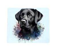 Stag Gallery Black Labrador Retriever Dog Mouse Mat Pad - Watercolour Splash Effect Print