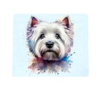 Stag Gallery West Highland Terrier (Westie) Dog Mouse Mat Pad - Watercolour Splash Effect Print