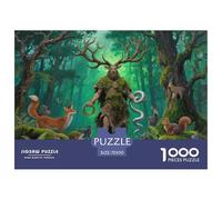 Stag God Cernunnos Enthroned Jigsaw Puzzle Waterproof 1000 Piece Puzzles for Adults Impossible Educational Games