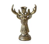Stag Head 20cm Resin Candlestick