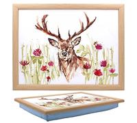 Stag Head Cushioned Lap Tray with Bean Bag Base, 44 x 34 cm