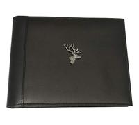 Stag Head Disabled Blue Badge Leather Case Holder in Black Personalisation Option 347