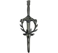 Stag Head Kilt Pin Highland Scottish Celtic Design Kilt Accessory, Brass, no gemstone