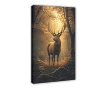 Stag In A Clearing Canvas Poster for Home Decor Gift