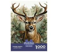 Stag in The Forest Jigsaw Puzzles Puzzle for Adults Kids. 1000 Piece Whimsical Challenge Toy Educational Games Home Decoration for Adults& Kids Age 14 Years Up 70x50cm/1000pcs