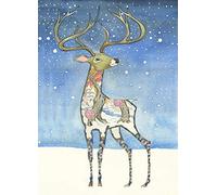 Stag in the Snow Christmas Card Daniel Mackie Designs 7 x 5 inches wrapped in cello with envelope