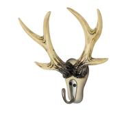 Stag Mount Wall Hook - Resin Rustic Lodge Cabin Decor, Antler Style Wall Hanger for Coat, Key, Hat Storage, Entryway Organizer for Home, Cabin or Lodge, Unique Gift for Hunters & Outdoor Lovers