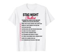 Stag Party dare Checklist Challenge the Stag Bachelors T-Shirt