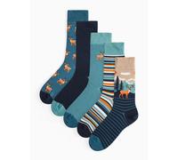 Stag Scene Socks 5-Pack 6-8.5