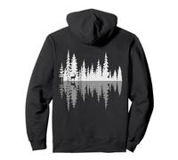 Stag Walking Through Forest Buck Deer Reflection Wilderness Pullover Hoodie