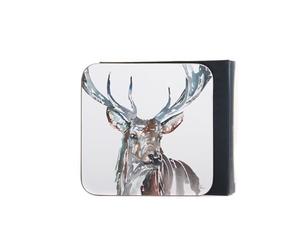 Stag Watercolour Coaster Set - Set of 4 Matching Coasters by Meg Hawkins