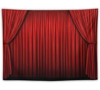 Stage Curtain Tapestry Wall Hanging Red Curtain, 3D Printed Large Tapestry Fabric Poster Wall Art for Bedroom Living Room Home Decor, 180x230 cm Decorative Cloth a/5923