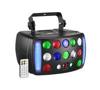 Stage DJ Light, WorldLite Disco Light 4-in-1 with RGBW Derby Beam, Led Strobe, Red Green Pattern and Marquee Effect, Perfect for Wedding Bar Club Disco Party Festival Stage & DJ Lighting