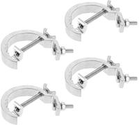 Stage Light Clamps 4pcs, 17mm Metal Lighting Hooks for Truss, Thickened Wide Anchor Hooks with Safety Protection