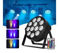 Stage Light Led Par Aluminum Fanless Accent Light DMX RGBW 96W Dj Lights Sound Activated Powerful SlimPAR Led Wash Uplighting for Church,Wedding,Clubs,Theater