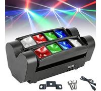 Stage Light,Moving Head DJ Light for Parties, RGBW 8x3W Spider LED Light, Sound Activated & DMX-512 Control,7/15CH, for Party, Wedding, DJ Show, Club