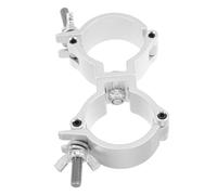 Stage Light Pipe Clamp 48-51mm Double Lock Lighting Fixture Mount | 360 Degree Rotation with Reinforced Jaws, Anti Slip Hook or Clamp Mounting, Supports 100kg Load