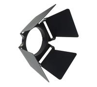 Stage Lighting Barn Doors Blackout 4 Leaves Anti Glare Shade Adjustment Accessories for Concert Hotel Dance- Black fits Dia 91mm
