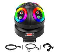 Stage Lights Magic Ball, DJ Lights,RGB Beam Effect Moving Head Lights, Infinite Rotation with DMX Control and Sound Activated for Wedding DJ Party Live House