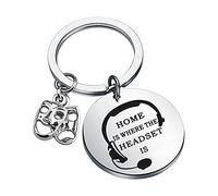 Stage Manager Keychain Drama Mask Jewelry Drama Major Gift Home Is Where The Headset Is Keychain (Home Is Where k EU)